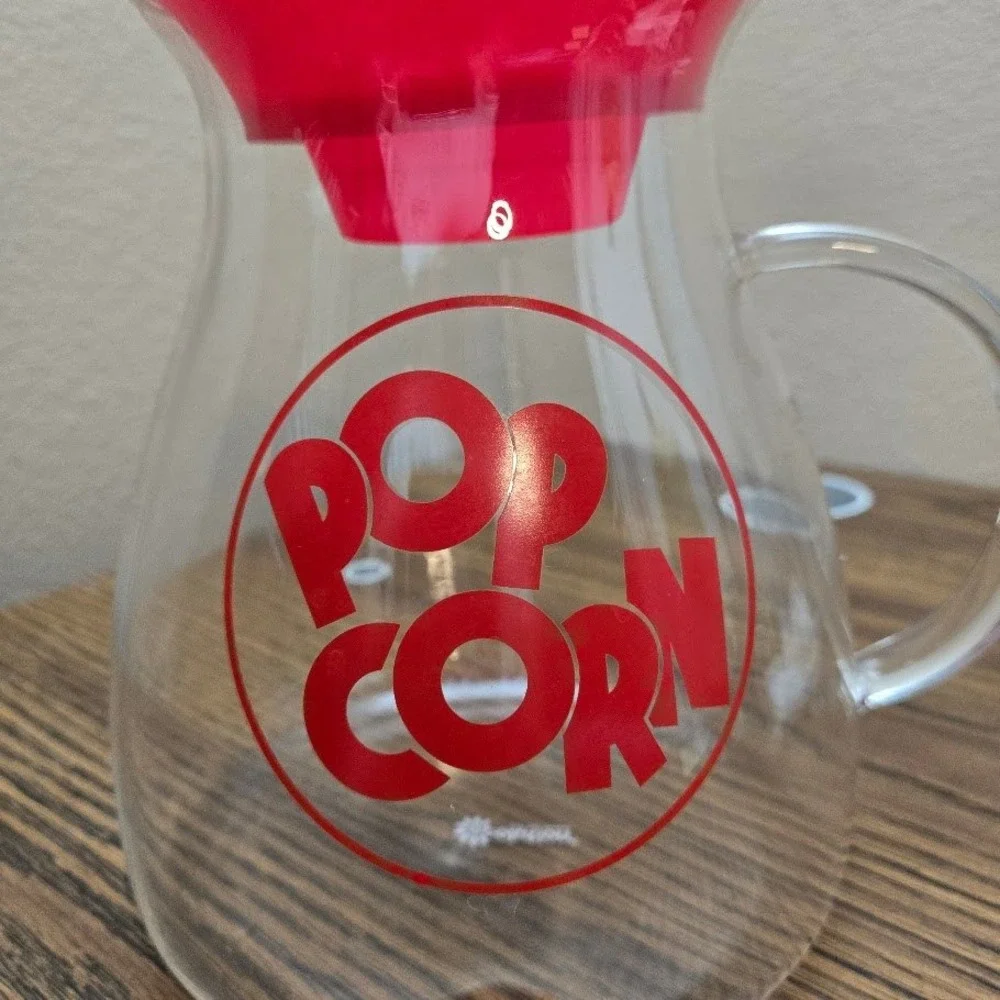 VTG Ecolution Microwave Popcorn‎ Maker Glass Pitcher with Silicone Lid